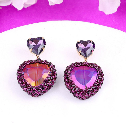 Bling Bloger Heart Earrings