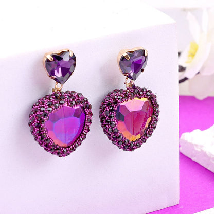 Bling Bloger Heart Earrings