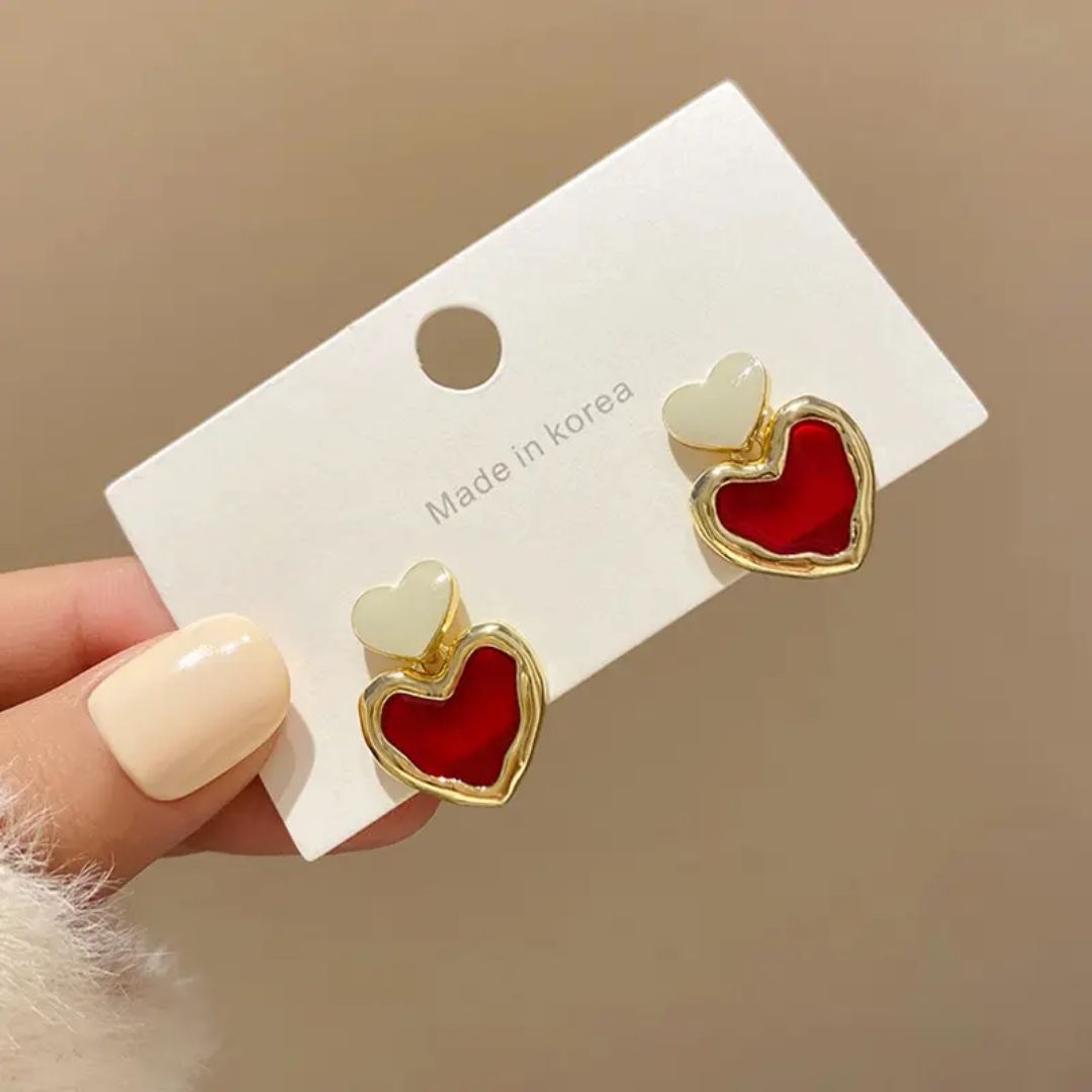 Red Heart Earrings