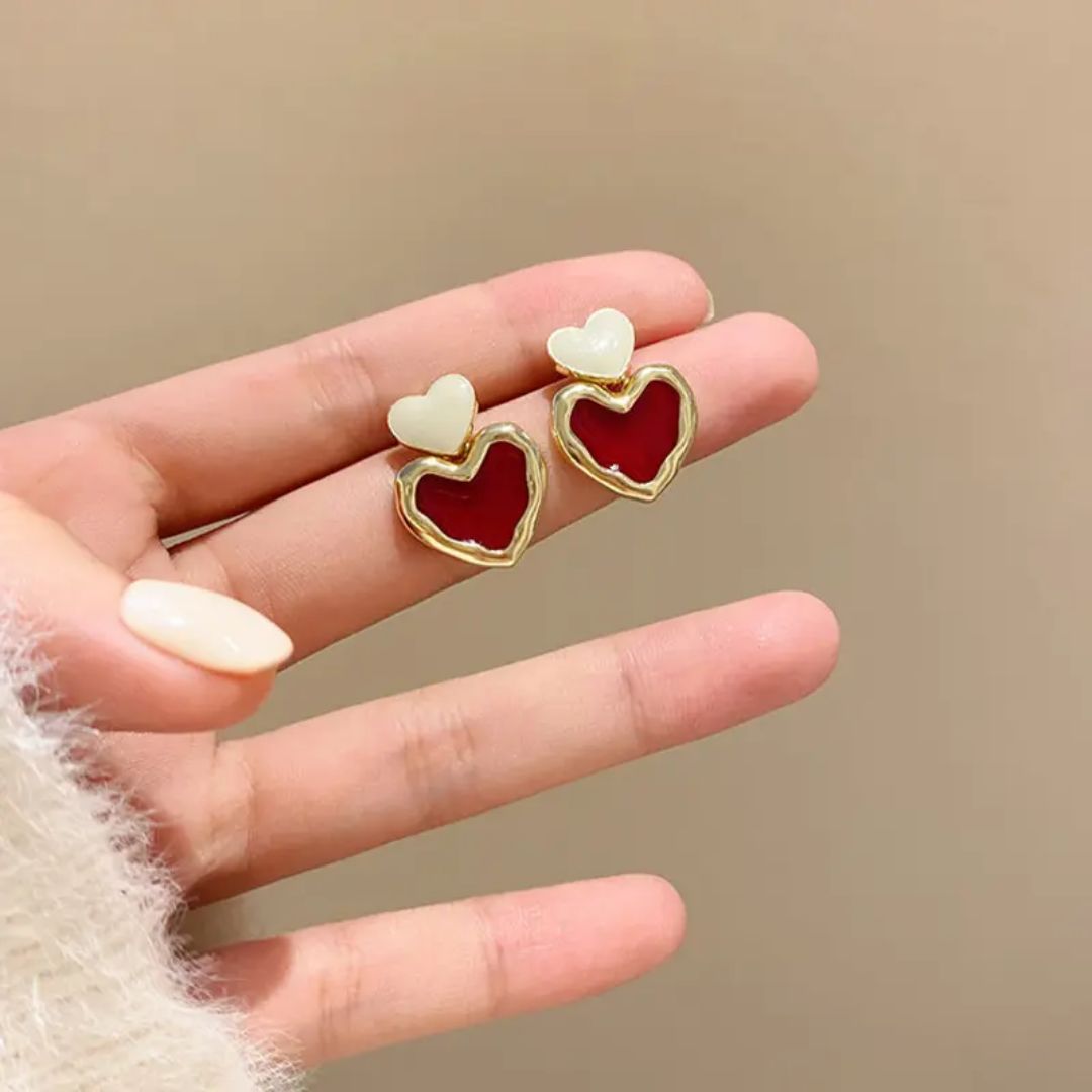 Red Heart Earrings