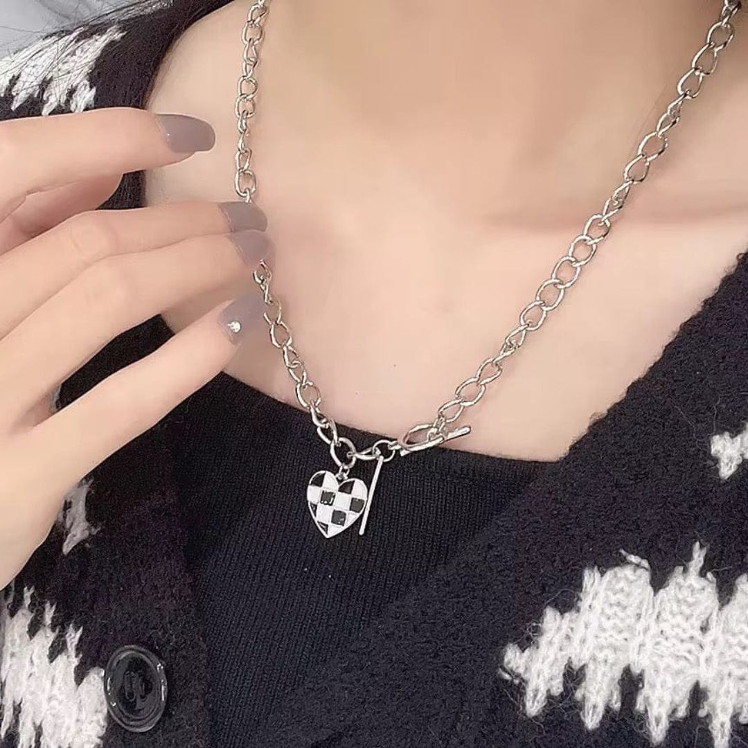 Gridlock Heart Necklace