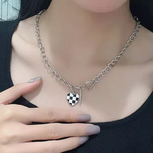 Gridlock Heart Necklace