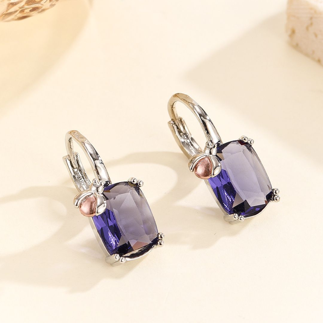Blue Mystic Quartz Drops Earring