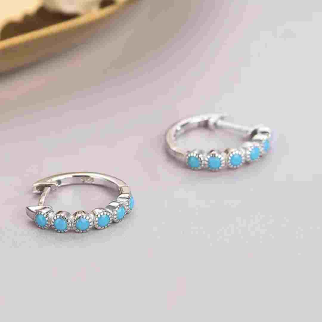 Azure Mini Hoops Earring