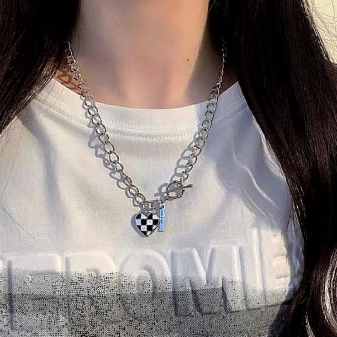 Gridlock Heart Necklace