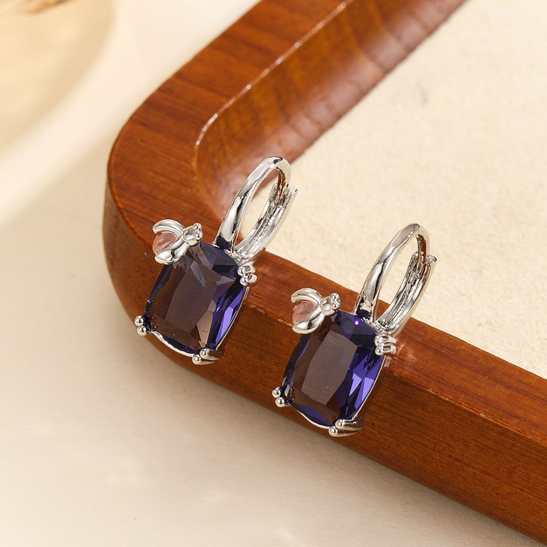 Blue Mystic Quartz Drops Earring