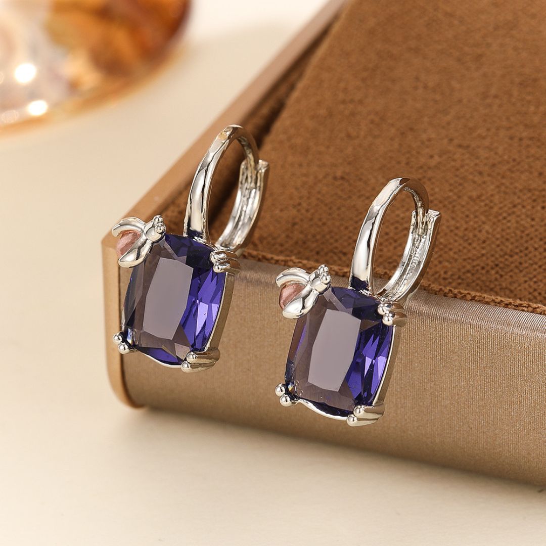 Blue Mystic Quartz Drops Earring
