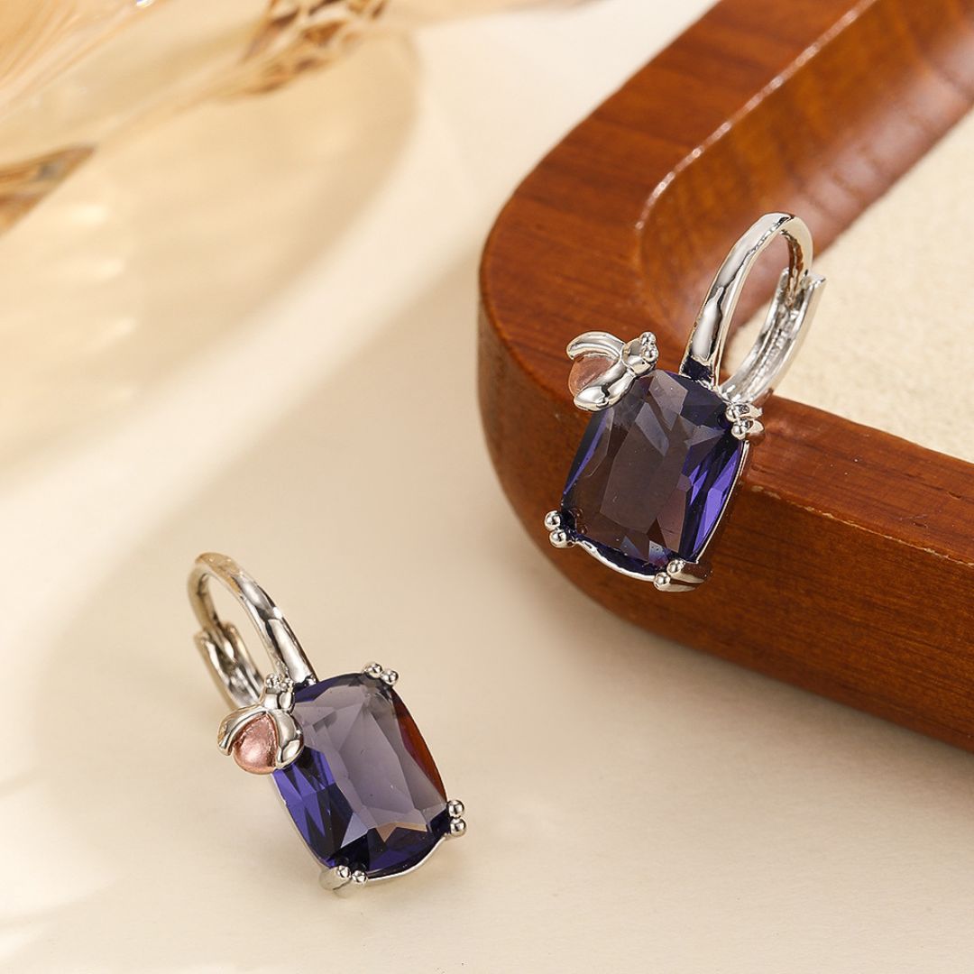 Blue Mystic Quartz Drops Earring