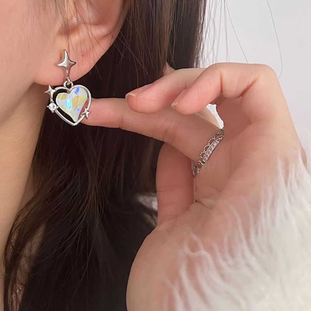 Bling Blogger Heart Earrings