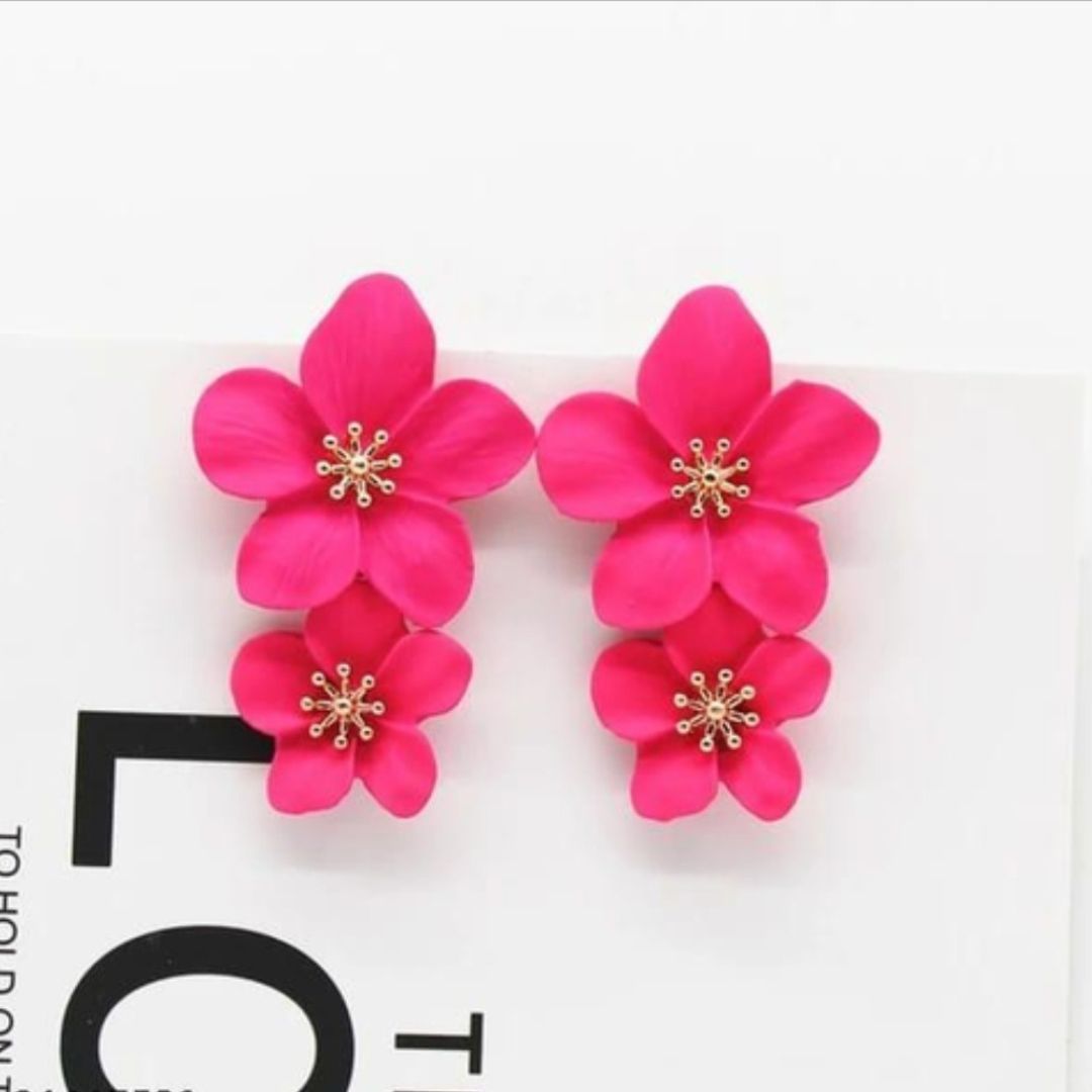 Cut The Crap Flower Statement Earrings