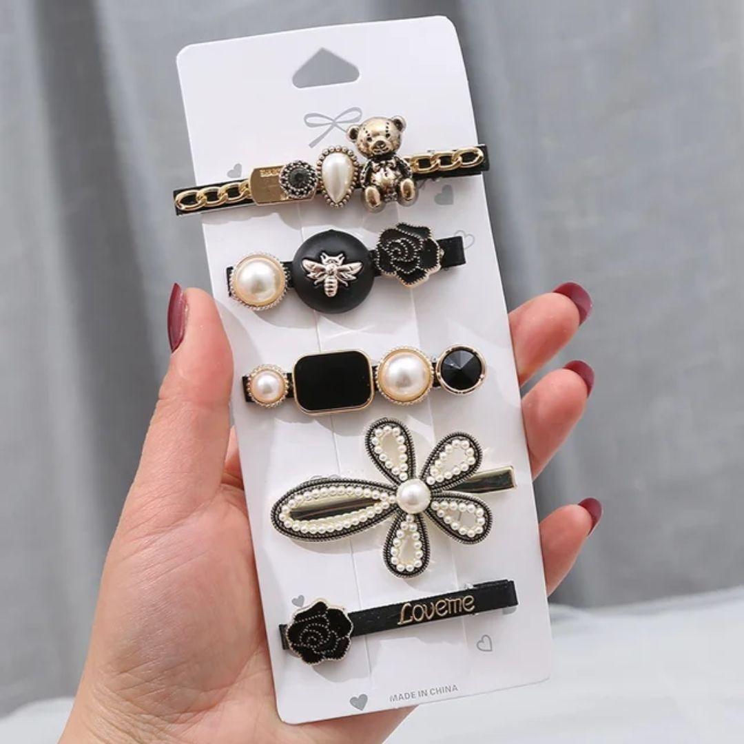 Black Jack Hair Clip Set