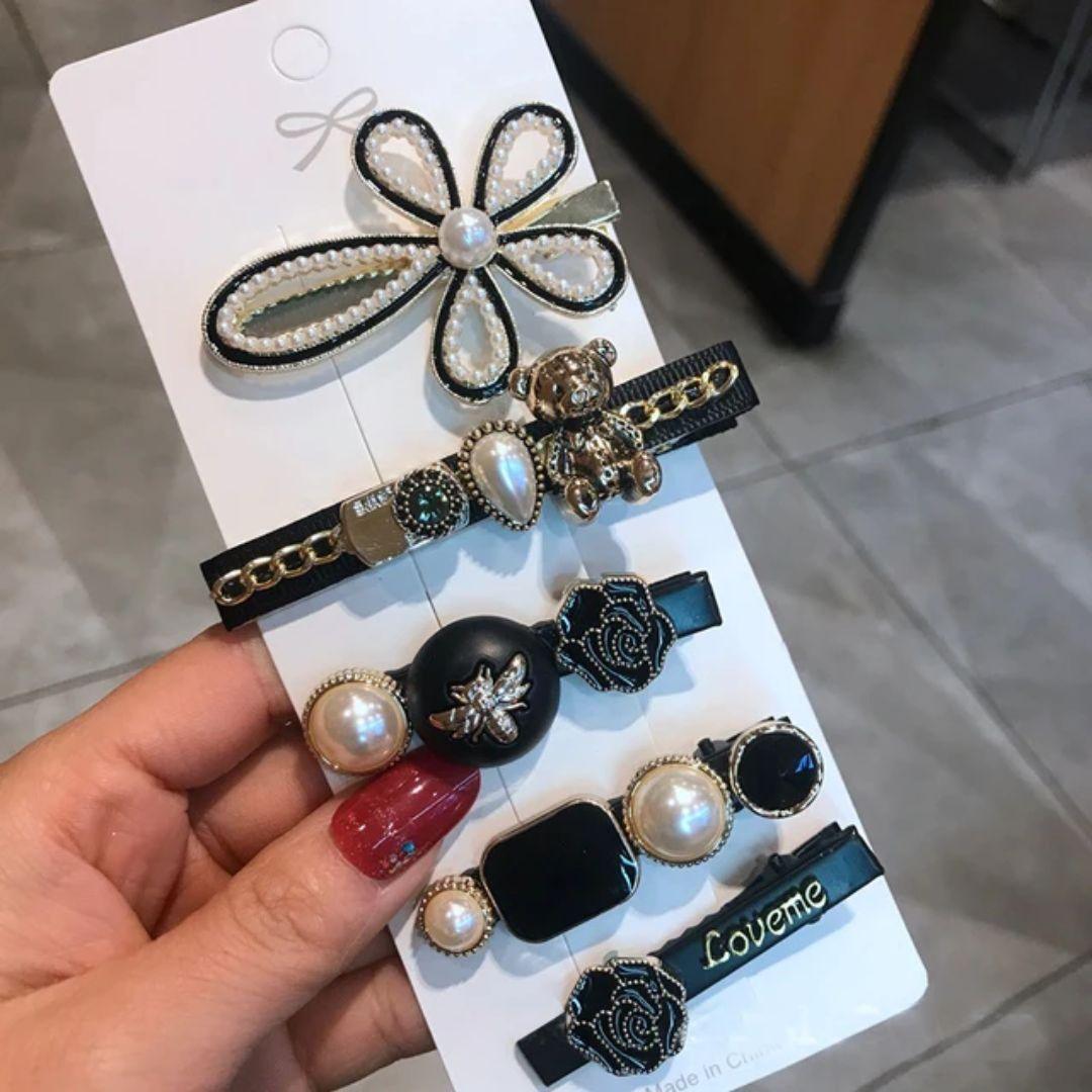 Black Jack Hair Clip Set