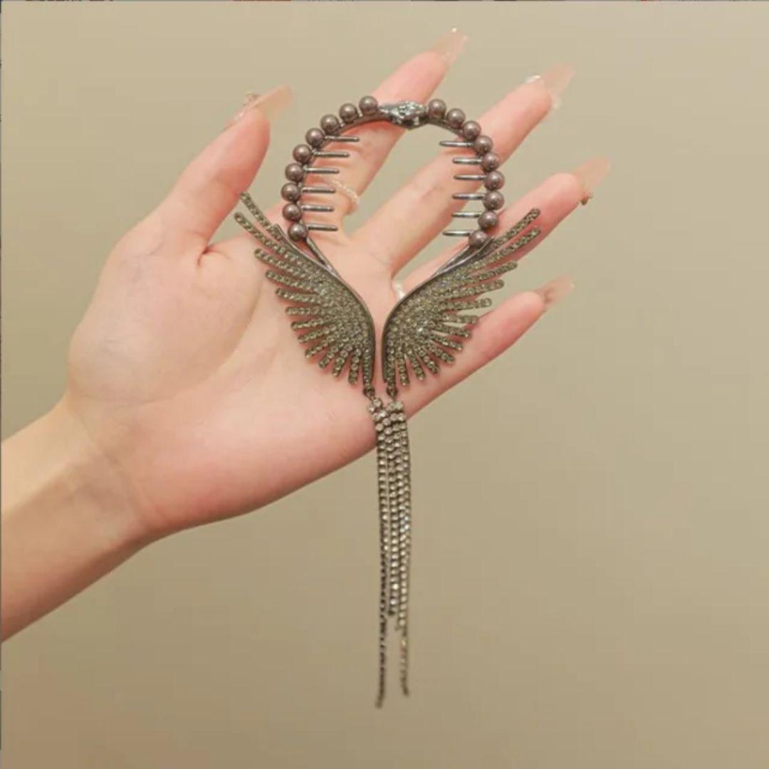 Angel Wings Rhinestone Claw