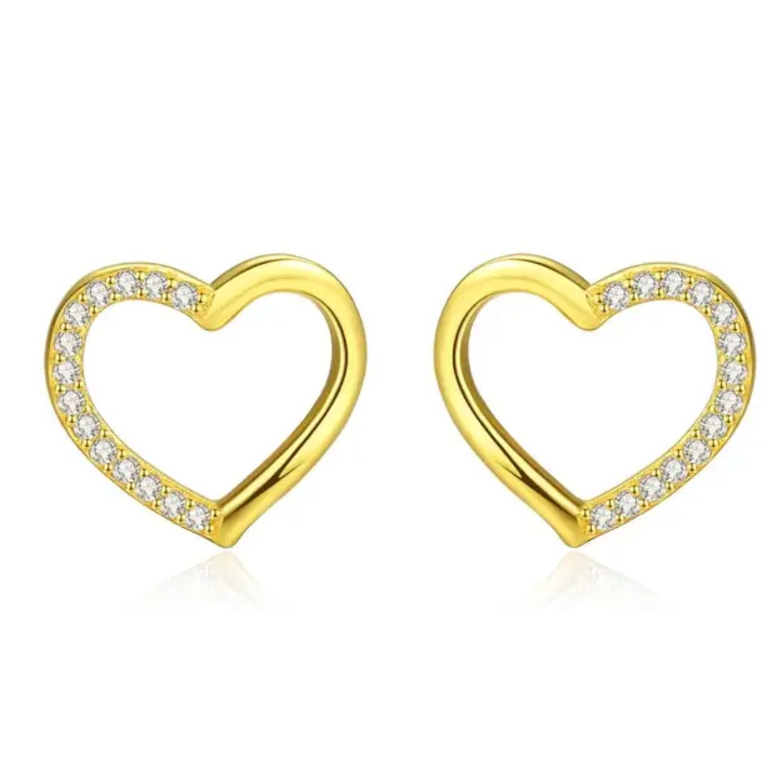 Bling Bloger Heart Earrings