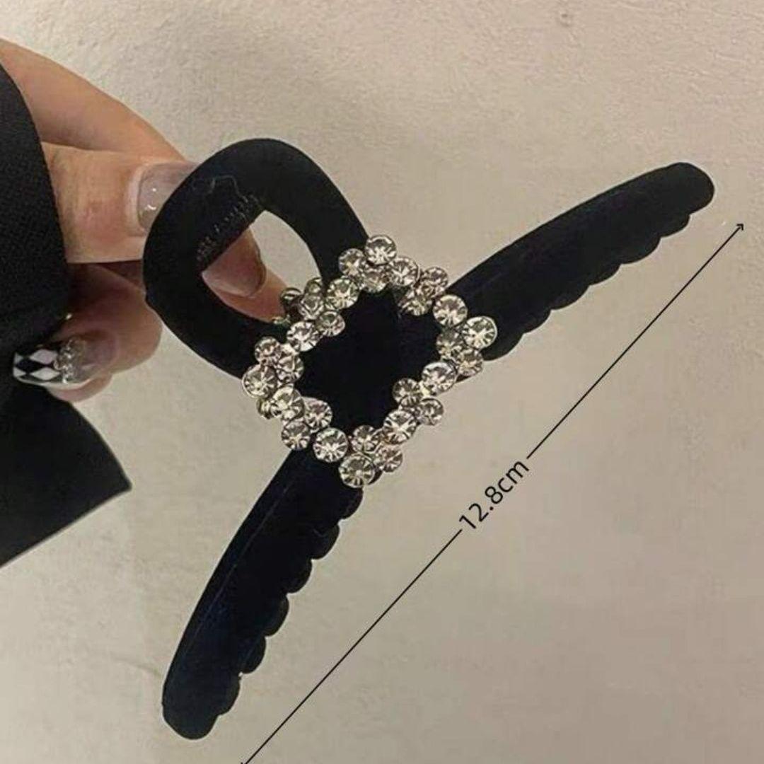 Rhinestone Black Hair Claw