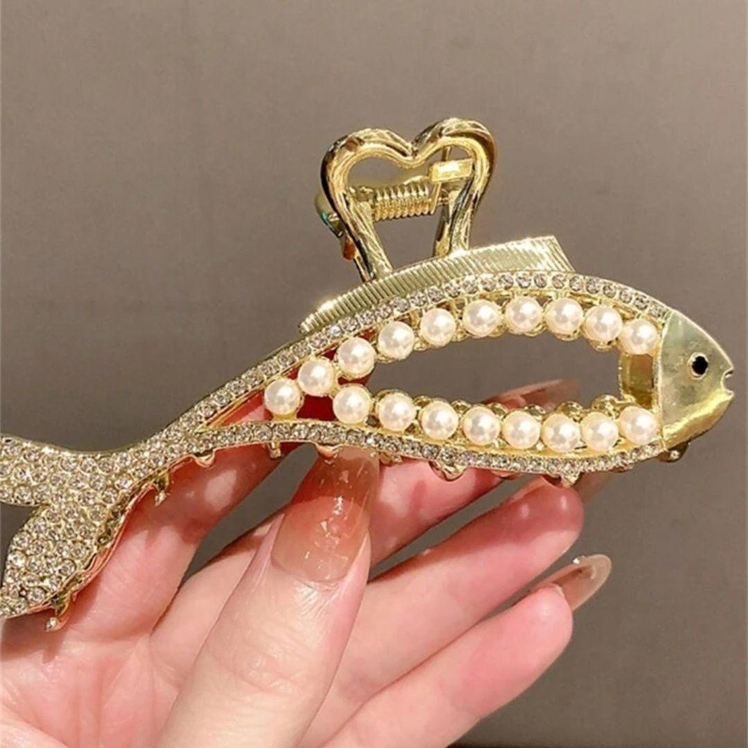 Rhinestone Fish Hair claw