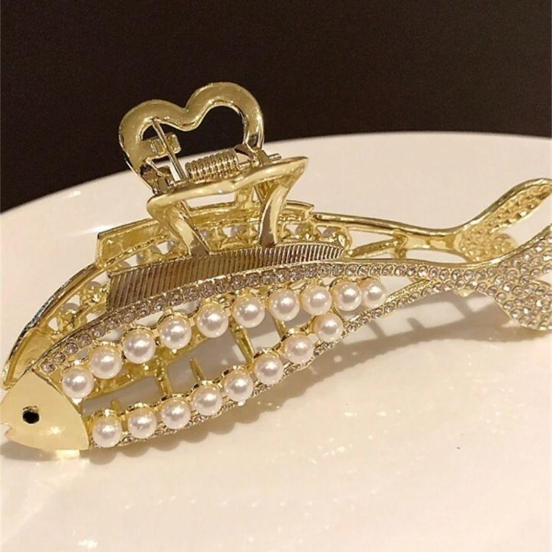 Rhinestone Fish Hair claw