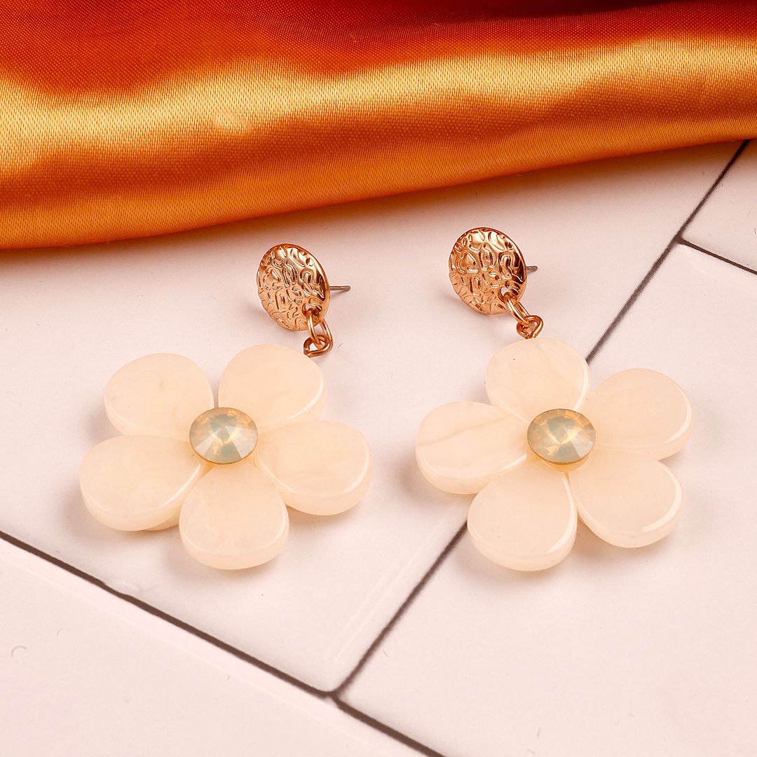 Cut The Crap Flower Statement Earrings