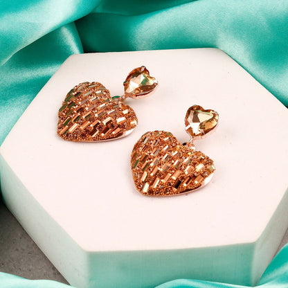 Bling Blogger Heart  Earrings