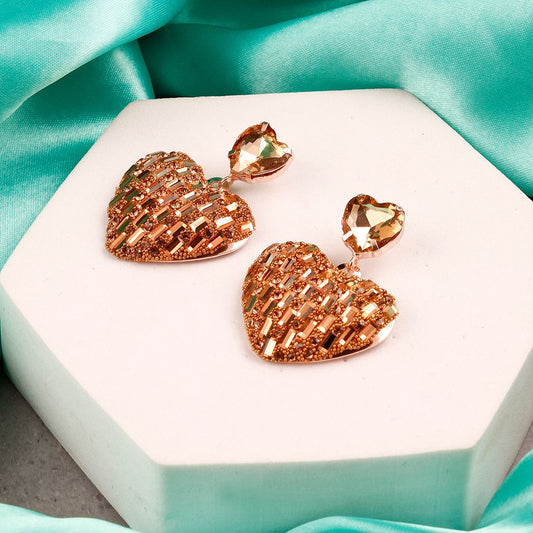 Bling Blogger Heart  Earrings