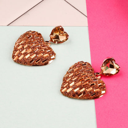 Bling Blogger Heart  Earrings