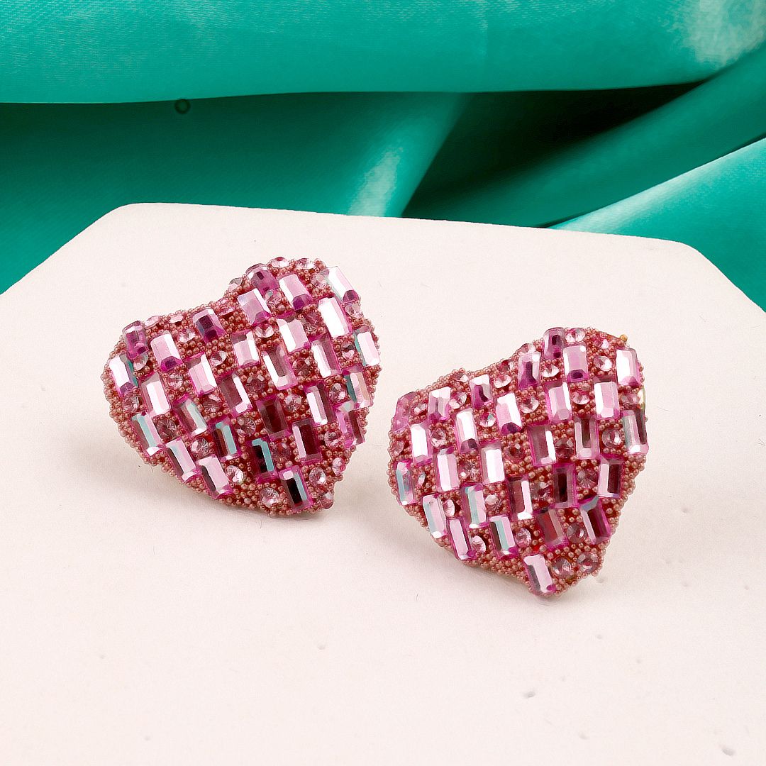 Bling Blogger Heart Earrings