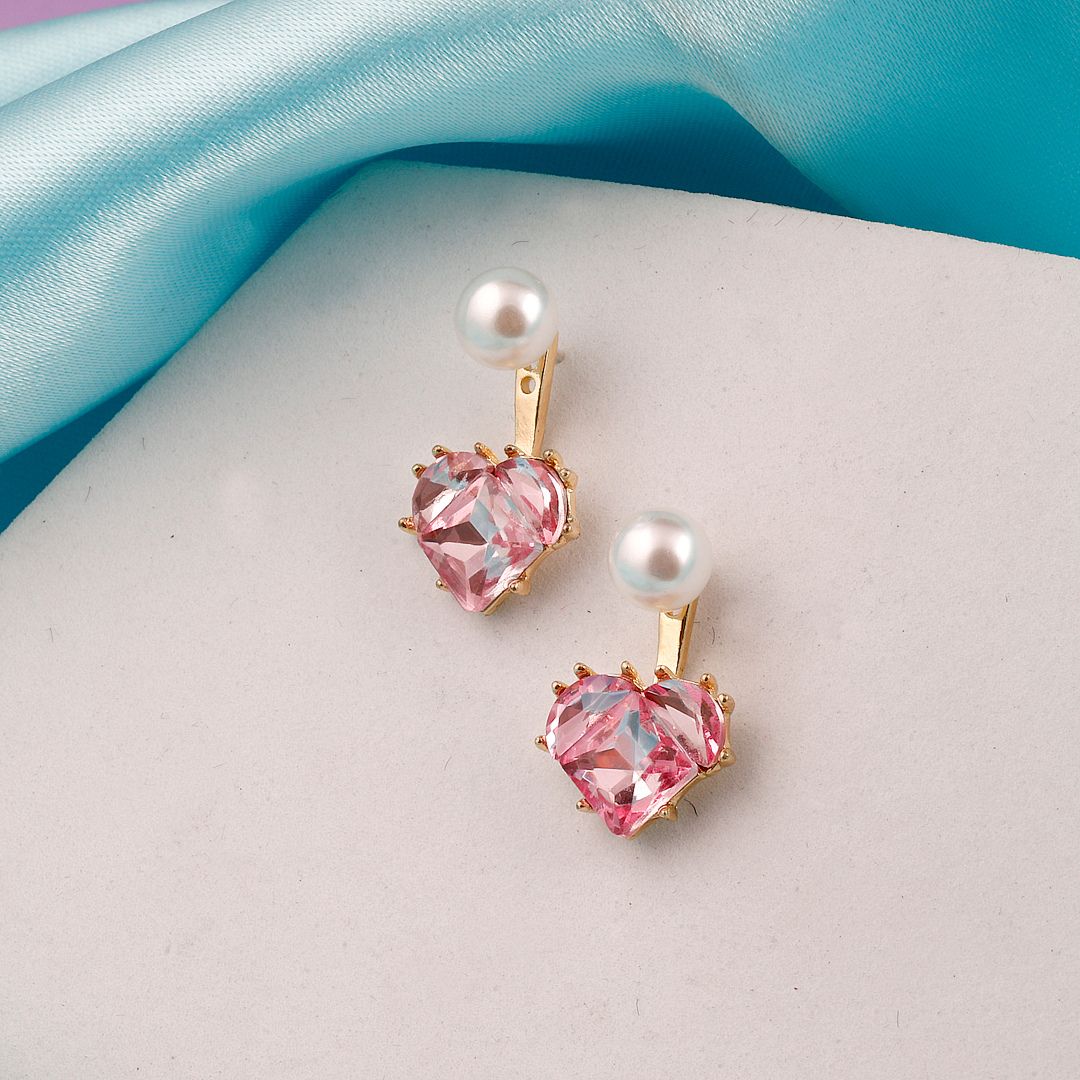 A Pearl Of  Heart Earrings