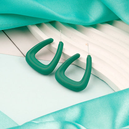 Emerald Hoop Earrings