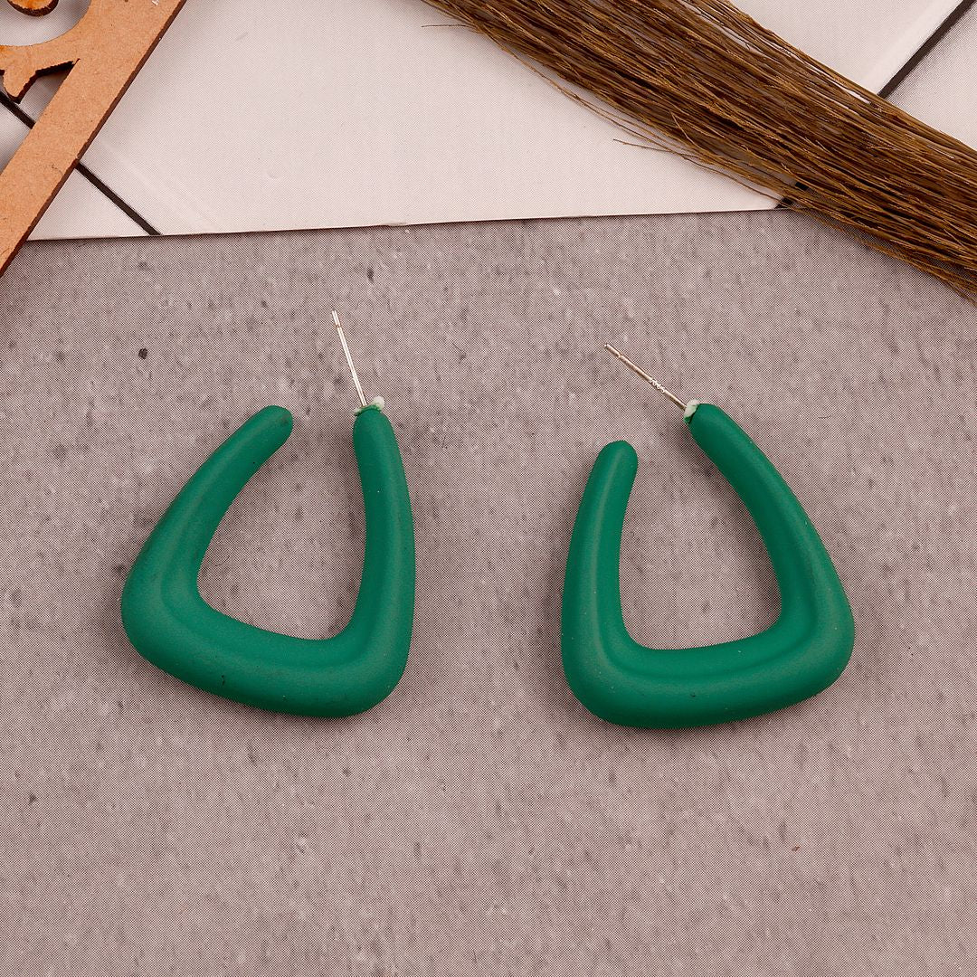 Emerald Hoop Earrings