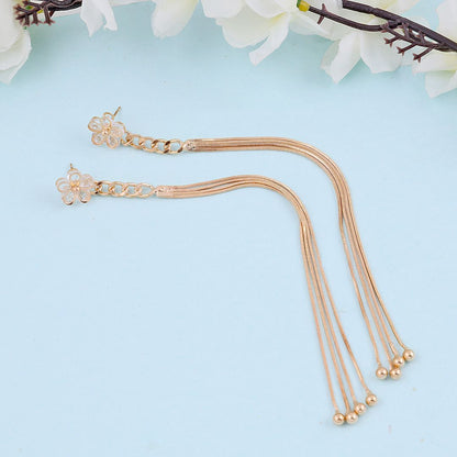 Flower Long Chain Earrings