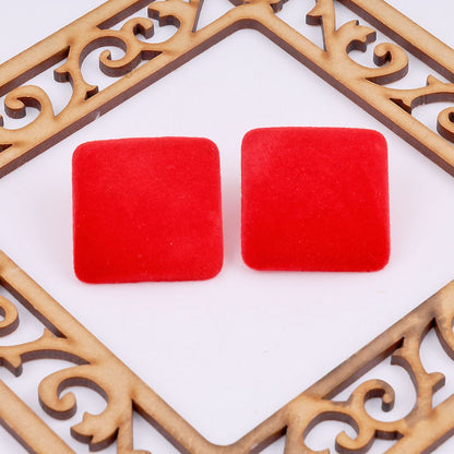 Exotic Red Stud Earrings