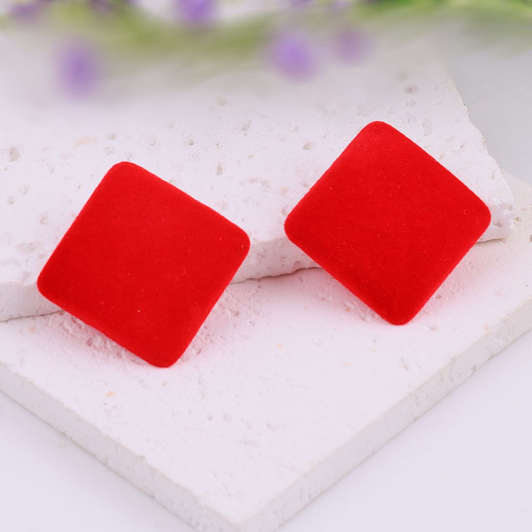 Exotic Red Stud Earrings