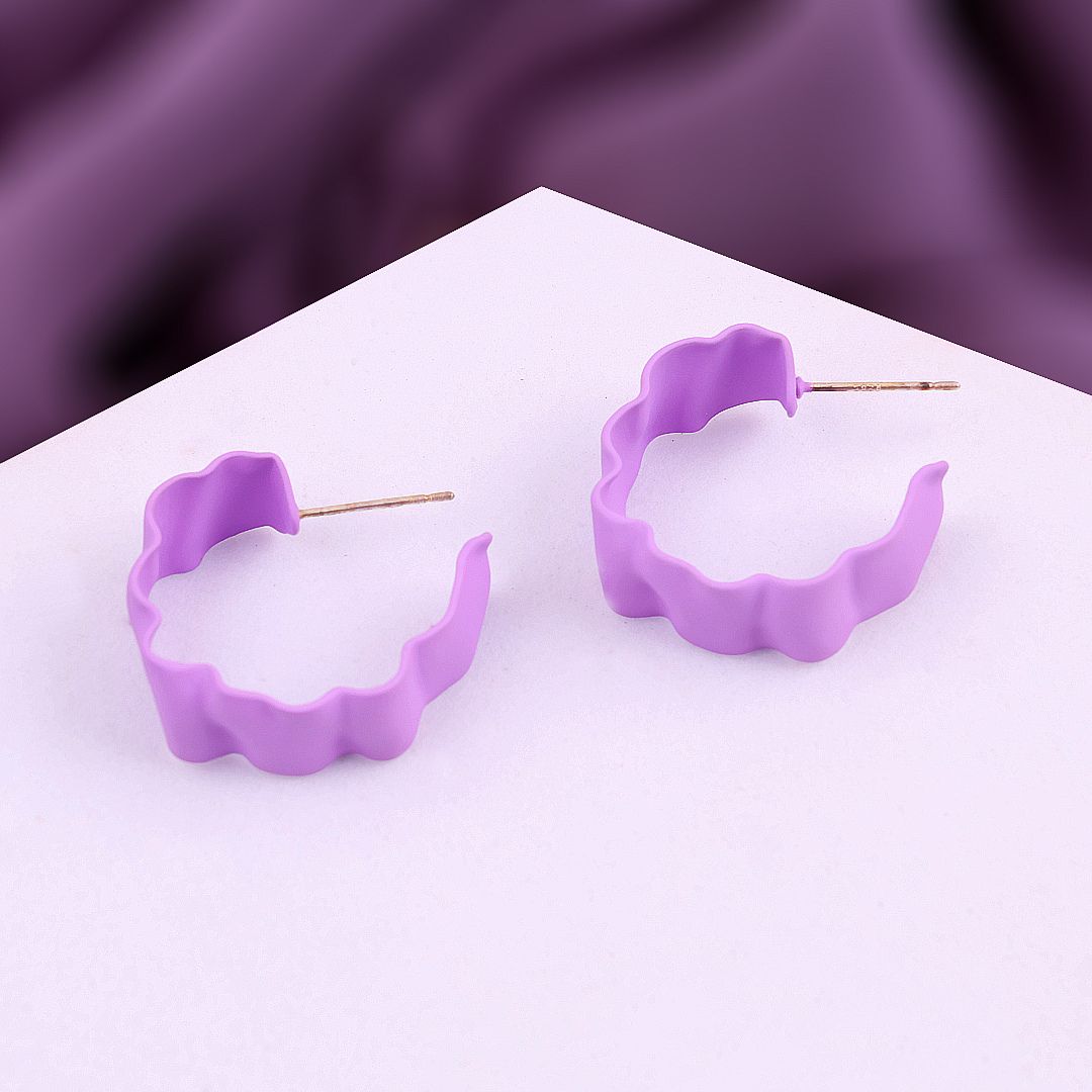 Lilac Hoop Earrings