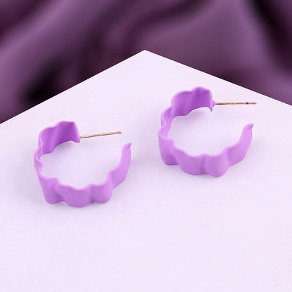 Lilac Hoop Earrings