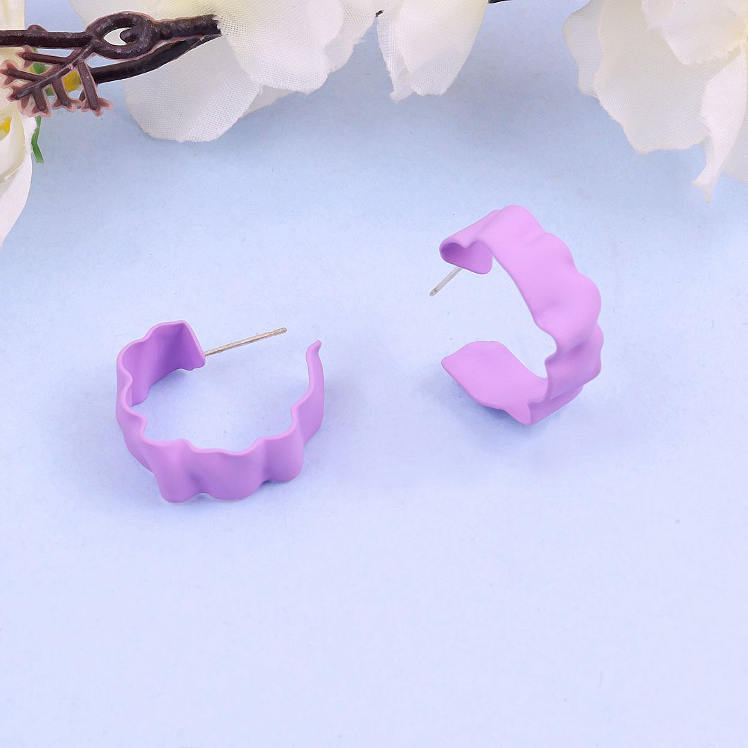 Lilac Hoop Earrings