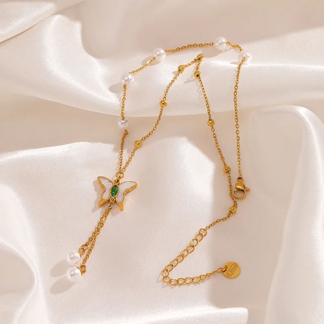Pearl Butterfly Neckpiece