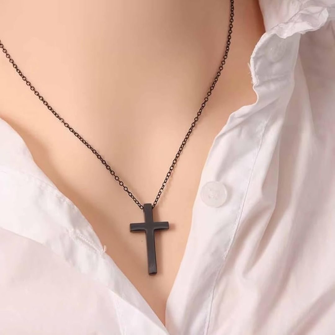 Black Cross Necklace