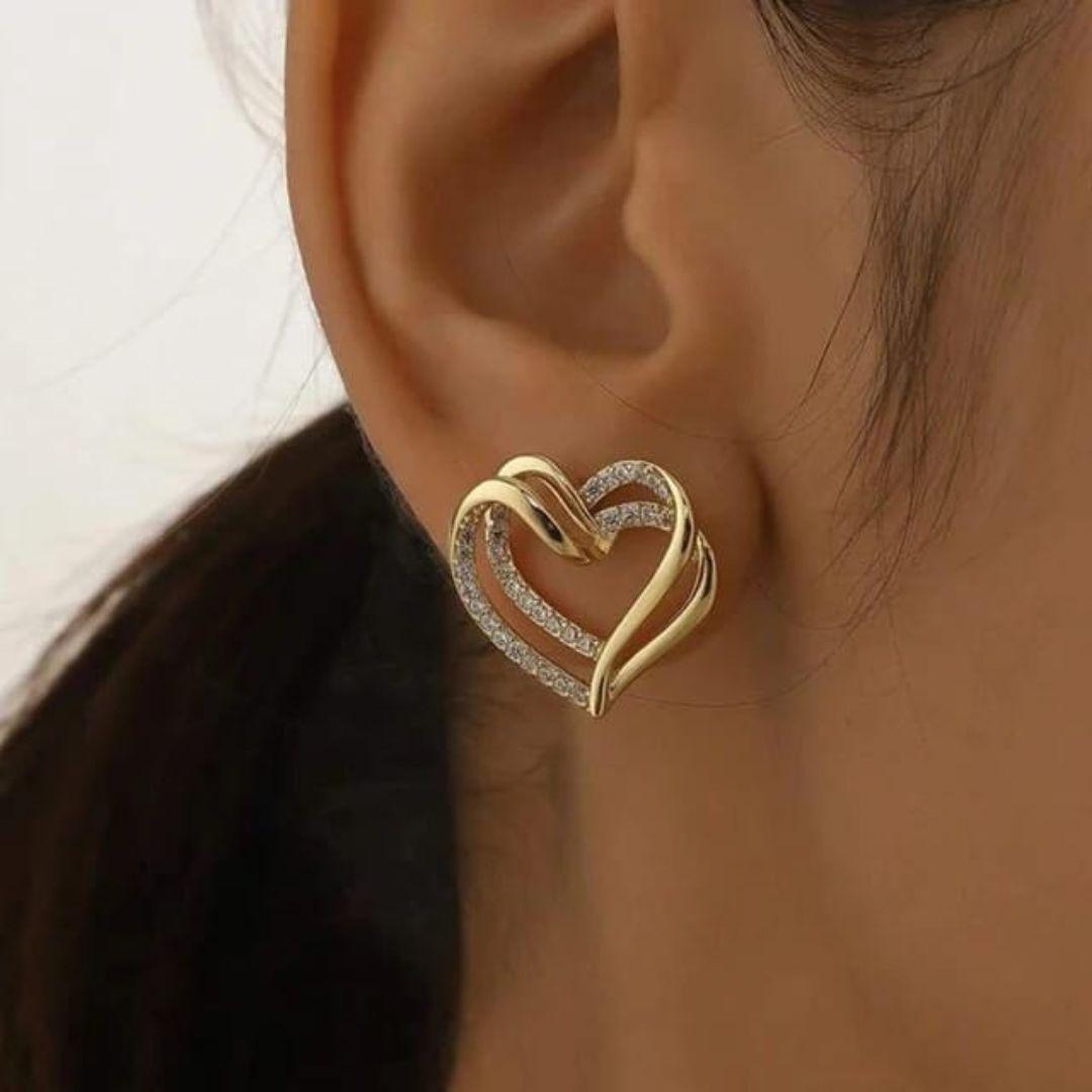 Bling Bloger Heart Earrings