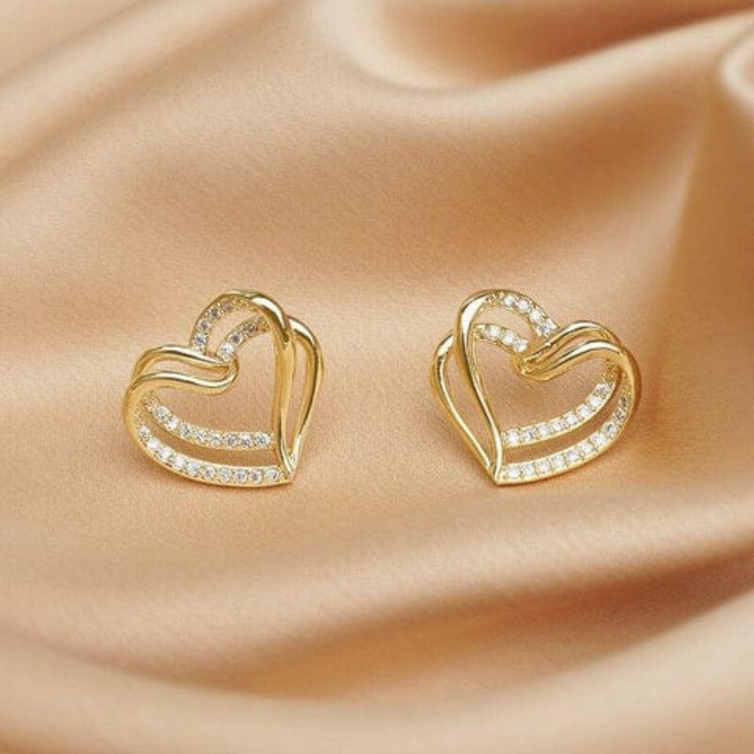 Bling Bloger Heart Earrings