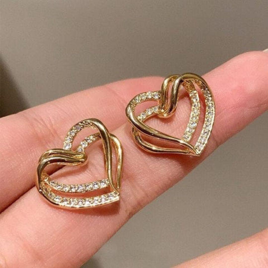 Bling Bloger Heart Earrings