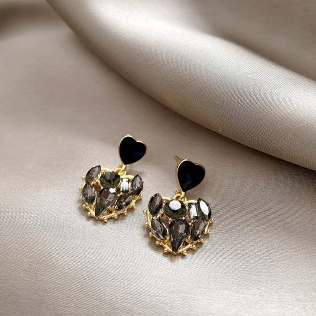 Bling Blogger Heart Earrings