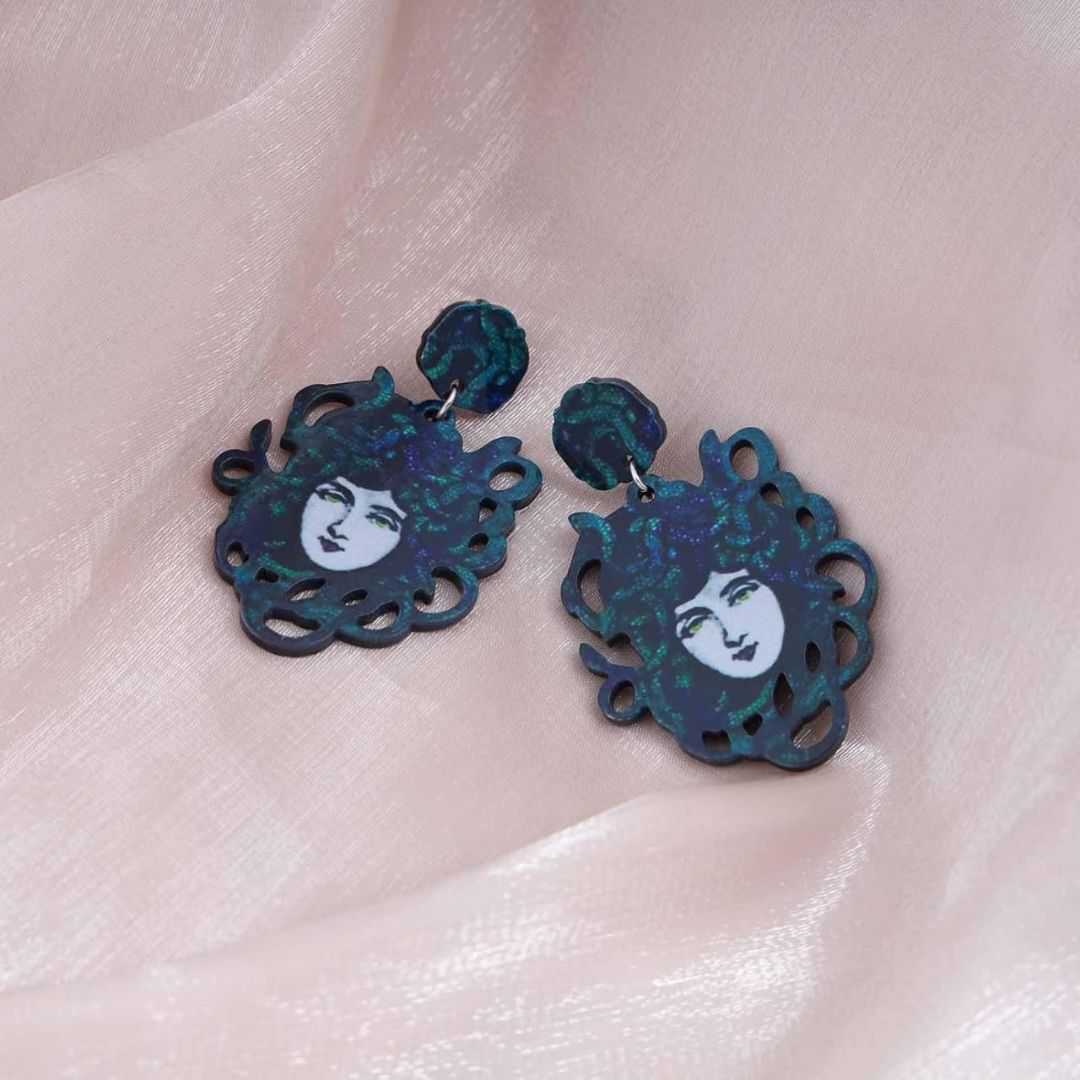 Resin Medusa Snake Drop Earrings