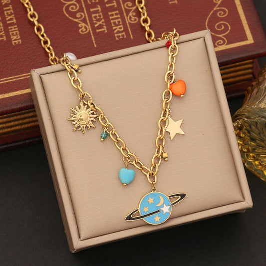 All Over The World Charm Neckpiece