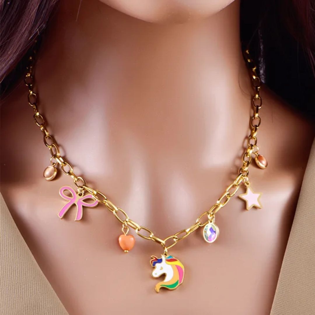 Unicorn Cutesy Charm Necklace