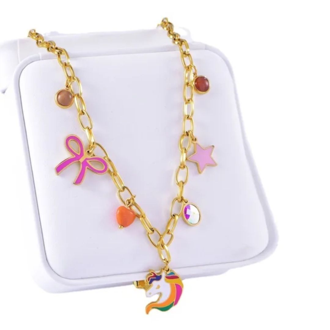 Unicorn Cutesy Charm Necklace