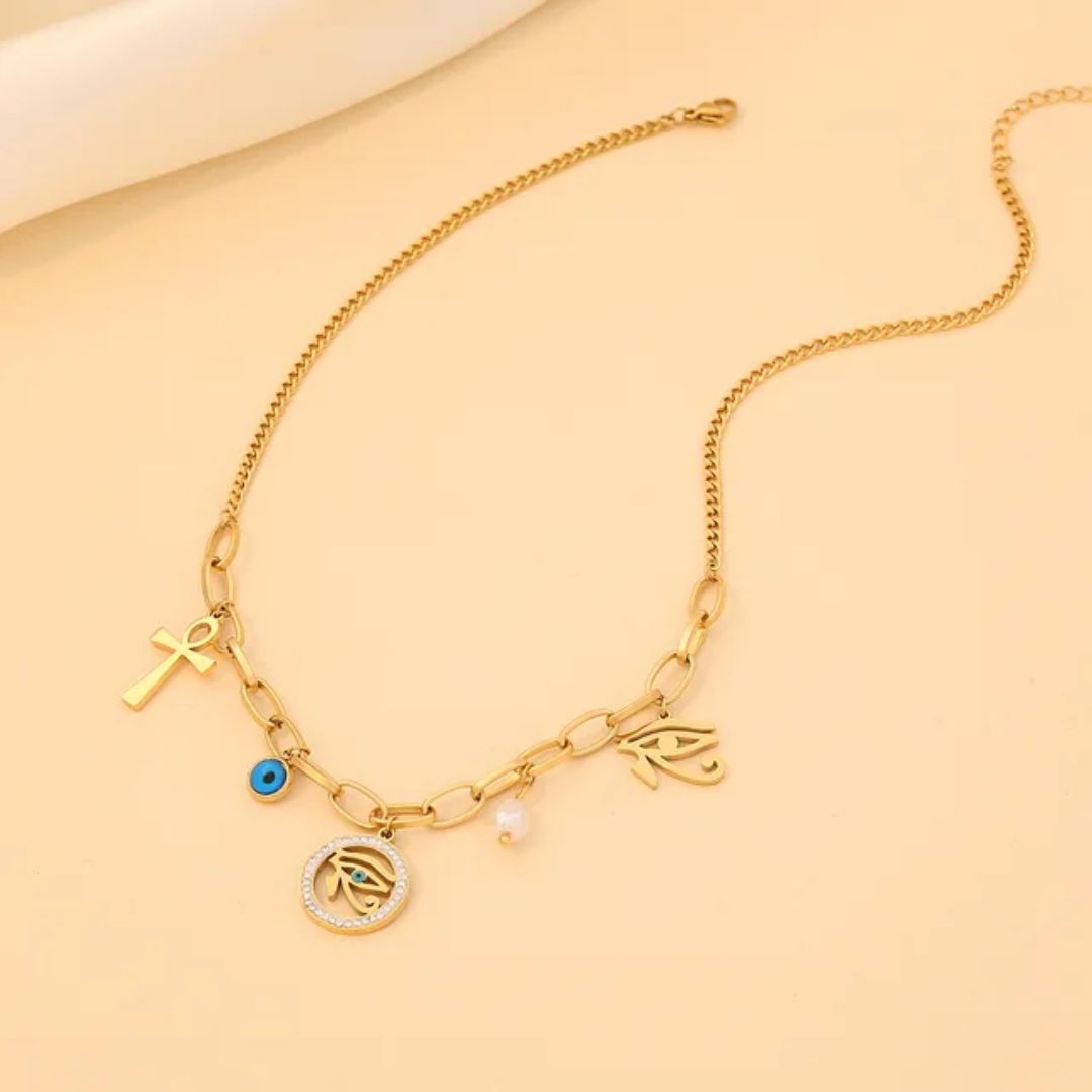 Evileye Charm Linked Necklace