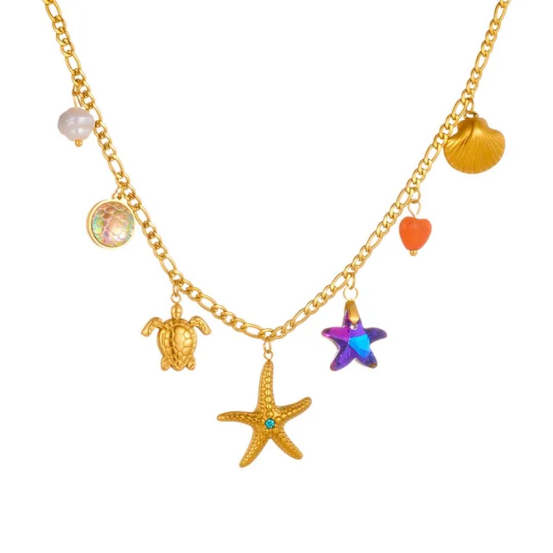 Star Charm Linked Necklace