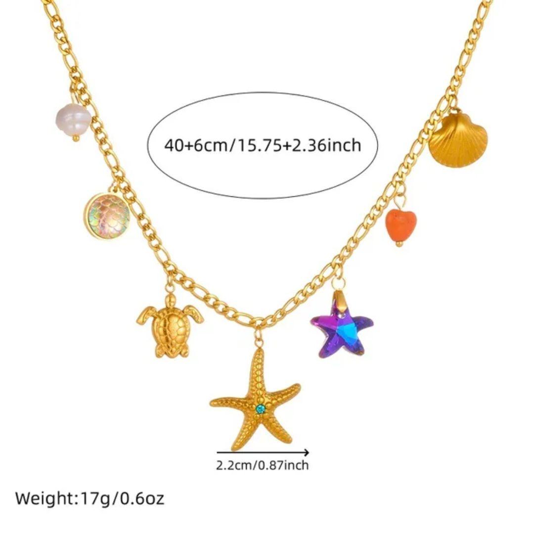 Star Charm Linked Necklace