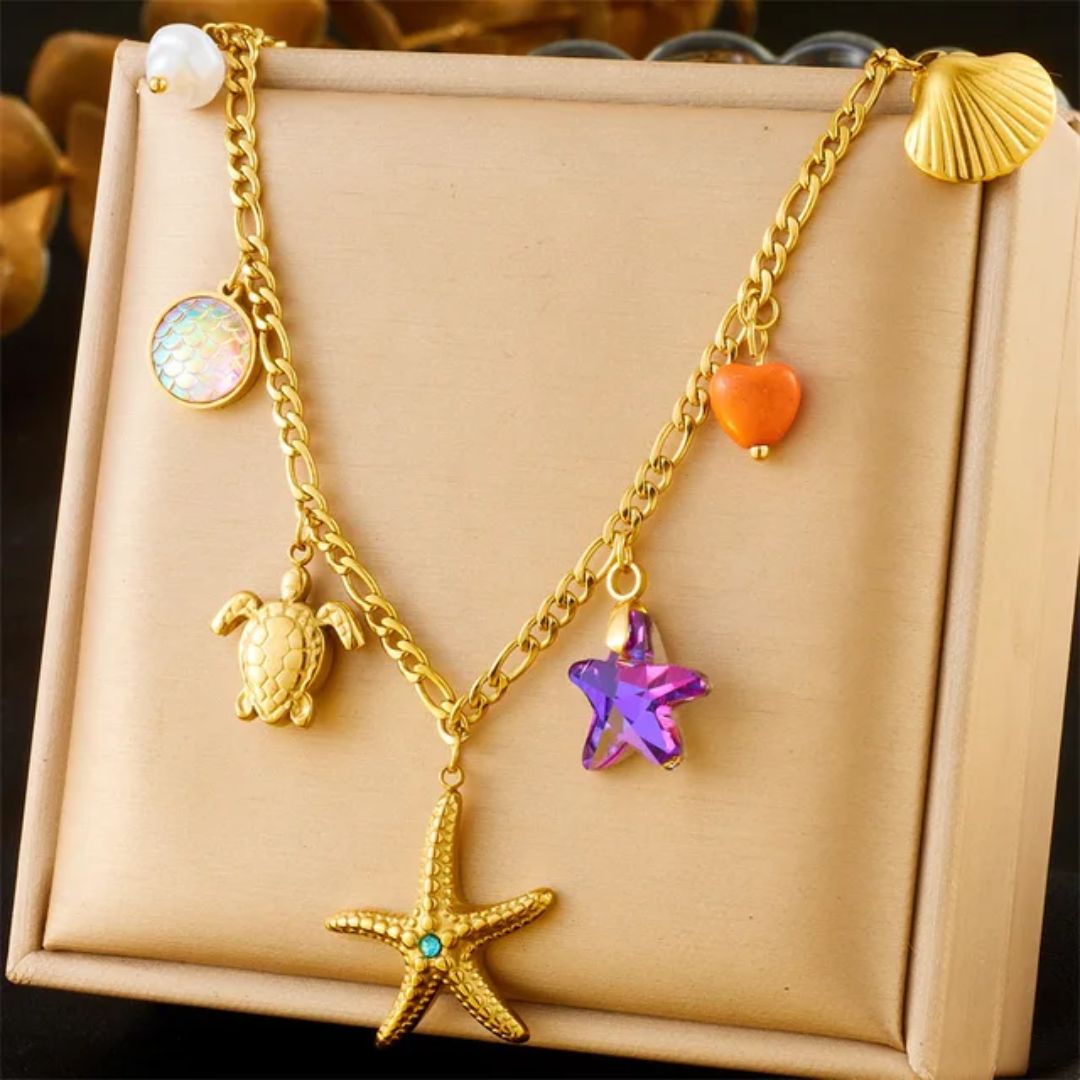 Star Charm Linked Necklace