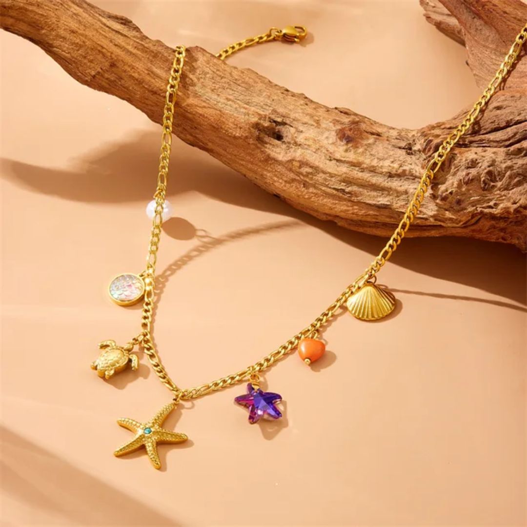 Star Charm Linked Necklace